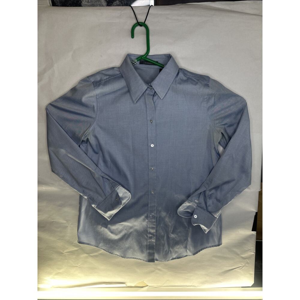 Liz Claiborne Men Vintage Long Sleeve Shirt - Blue - Size 8